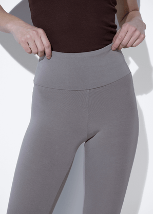 Lightweight Everyday High Waisted Leggings - Stone