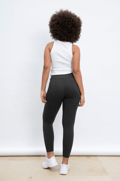 Everyday High Waisted Leggings - Dark Grey Marl