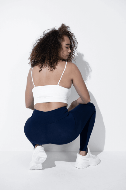 Lightweight Everyday High Waisted Leggings - Navy