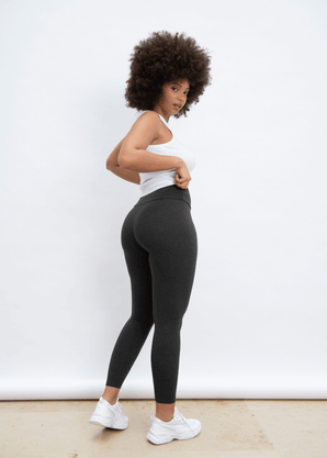 Everyday High Waisted Leggings - Dark Grey Marl