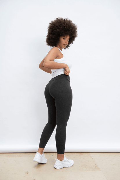 Everyday High Waisted Leggings - Dark Grey Marl