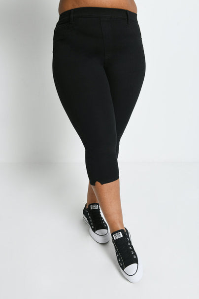 Curve Cropped Jeggings - Black