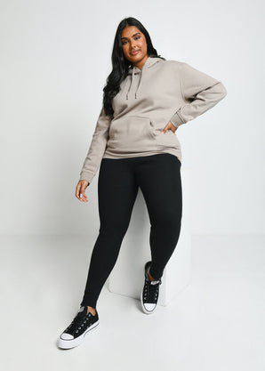 Curve Extreme Fleece Lined Leggings - Black