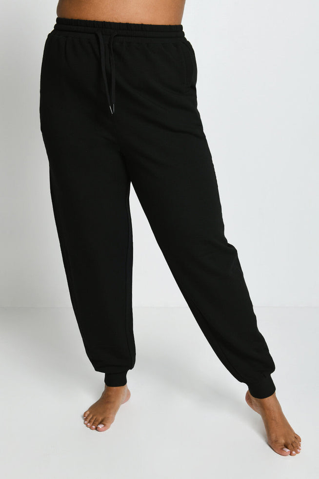 Curve Luxe Lounge Jogger - Black