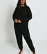 Curve Luxe Lounge Sweatshirt - Black