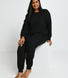 Curve Luxe Lounge Sweatshirt - Black