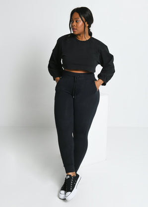 Curve Recharge High Waisted Joggers - Black