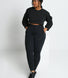 Recharge High Waisted Joggers - Midnight Black