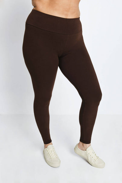 Curve Everyday High Waisted Leggings - Chocolate Brown