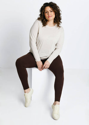 Curve Everyday High Waisted Leggings - Chocolate Brown