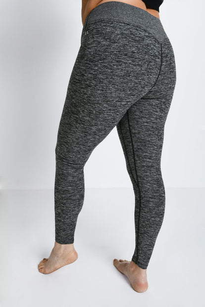 Curve Luxe High Waisted Loungewear Leggings - Dark Grey Marl