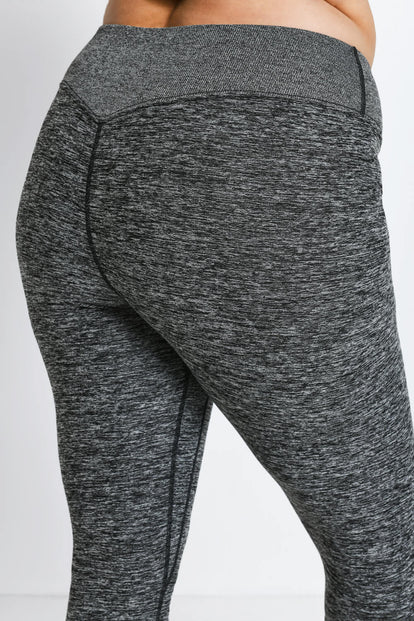 Curve Luxe High Waisted Loungewear Leggings - Dark Grey Marl