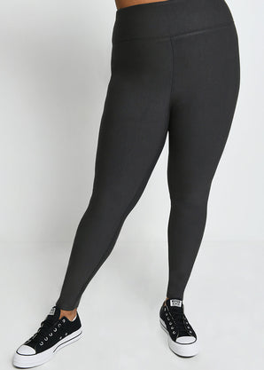 Curve Winter Everyday High Waisted Leggings - Dark Grey