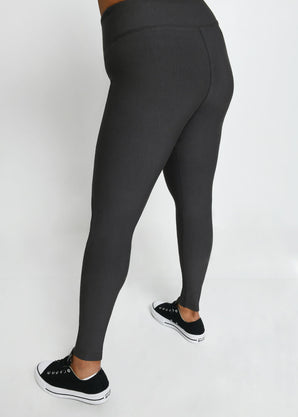 Curve Winter Everyday High Waisted Leggings - Dark Grey