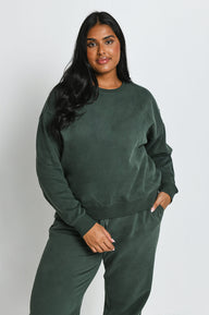 Curve Everyday Comfy Sweatshirt - Forest Green