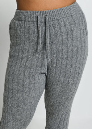 Curve Cable Knit Set - Grey