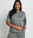 Curve Soft Touch Wide Leg Lounge Set - Sage Green