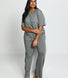 Curve Soft Touch Wide Leg Lounge Set - Sage Green