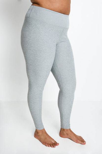 Curve Luxe High Waisted Loungewear Leggings - Light Grey Marl