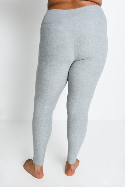 Curve Luxe High Waisted Loungewear Leggings - Light Grey Marl