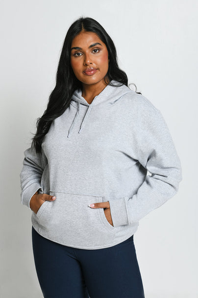 Curve Everyday Pullover Hoodie - Light Grey Marl