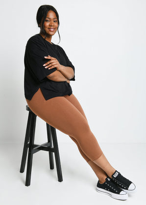 Curve Everyday Cropped Leggings - Mocha Brown