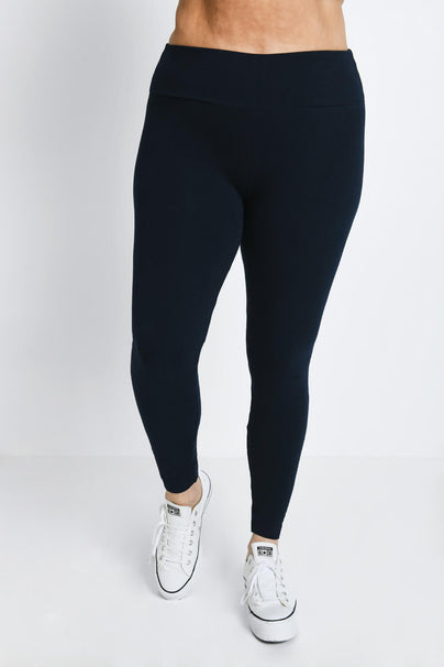 Curve Everyday High Waisted Leggings - Navy Blue