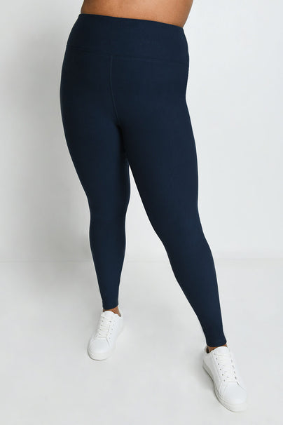 Curve Winter Everyday High Waisted Leggings - Navy