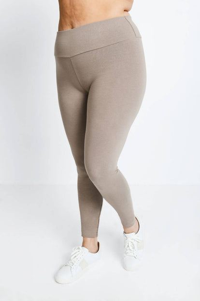 Curve Everyday High Waisted Leggings - Oatmeal Beige