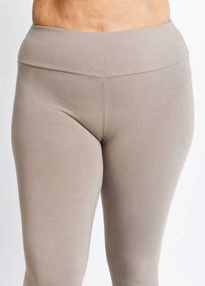 Curve Everyday High Waisted Leggings - Oatmeal Beige