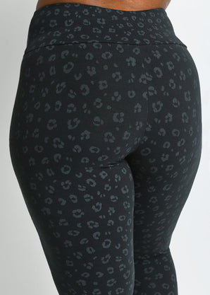 Curve Everyday High Waisted Leggings - Black Animal Print