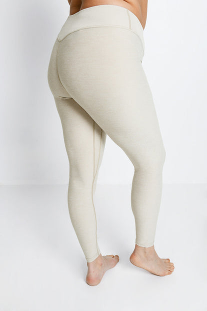 Curve Luxe High Waisted Loungewear Leggings - Vanilla Marl