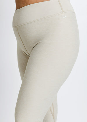 Curve Luxe High Waisted Loungewear Leggings - Vanilla Marl