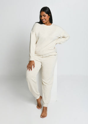 Curve Luxe Lounge Jogger - Vanilla Marl