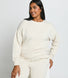 Curve Luxe Lounge Sweatshirt - Vanilla Marl