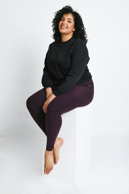 Luxe High Waisted Loungewear Leggings - Winter Berry