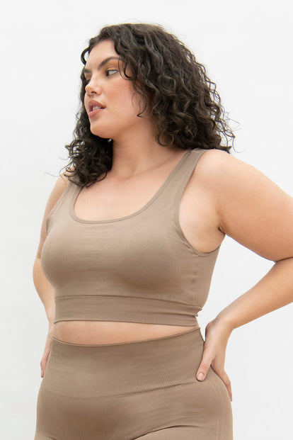 Curve Ultimate Seamless Bralette - Oatmeal Beige