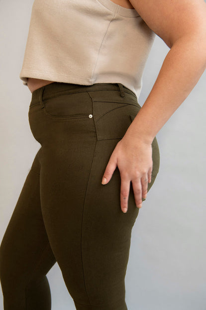 Curve Ultimate Jeggings - Khaki Green