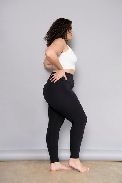 Curve Lightweight Everyday High Waisted Leggings - Black