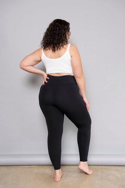 Curve Lightweight Everyday High Waisted Leggings - Black