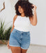 Curve Denim Shorts - Mid Blue