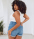 Curve Denim Shorts - Mid Blue