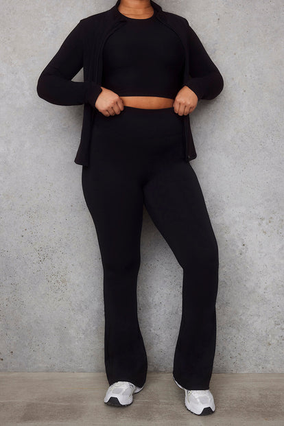 Curve Empower Flare Leggings - Black