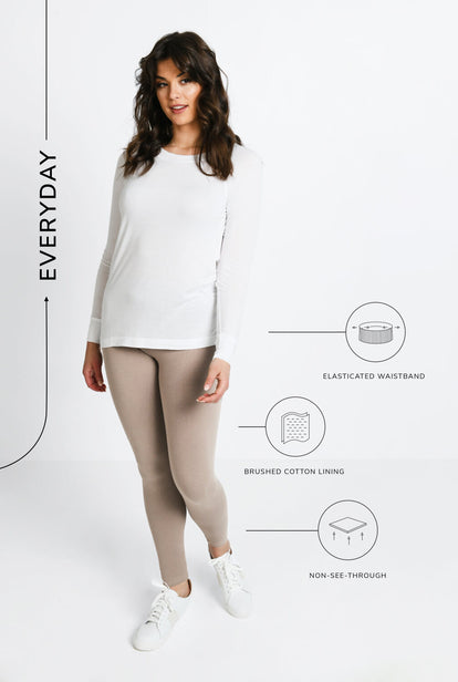 Everyday Leggings - Oatmeal Beige