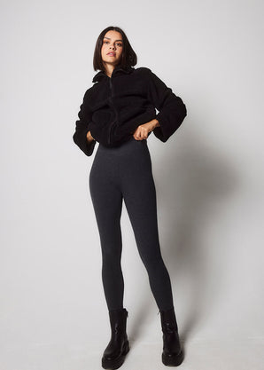 Extreme Fleece Lined Leggings - Dark Grey Marl