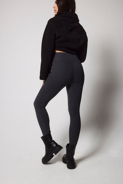 Extreme Fleece Lined Leggings - Dark Grey Marl