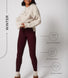 Winter Everyday High Waisted Leggings - Burgundy