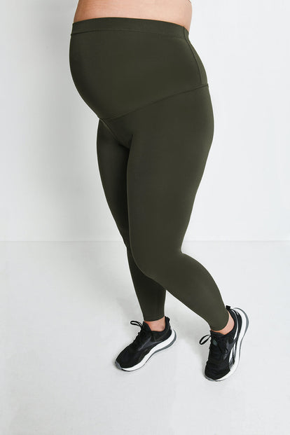 Maternity Focus Sports Leggings - Olive Green