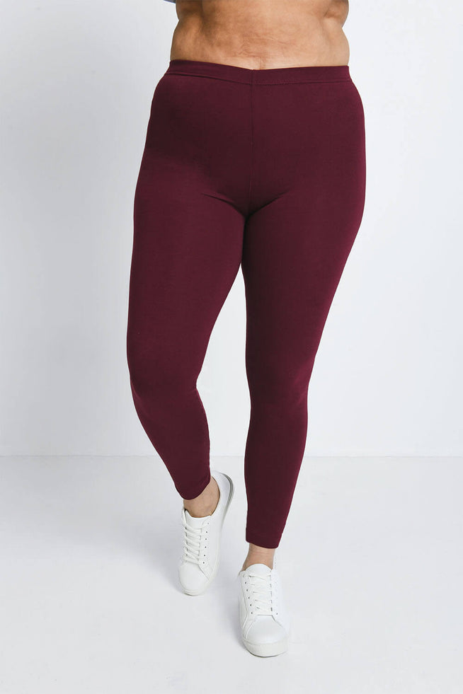 Curve Everyday Leggings - Burgundy