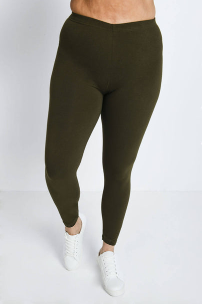 Curve Everyday Leggings - Khaki Green